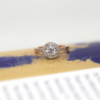 Rose Gold Round Diamond Engagement Ring