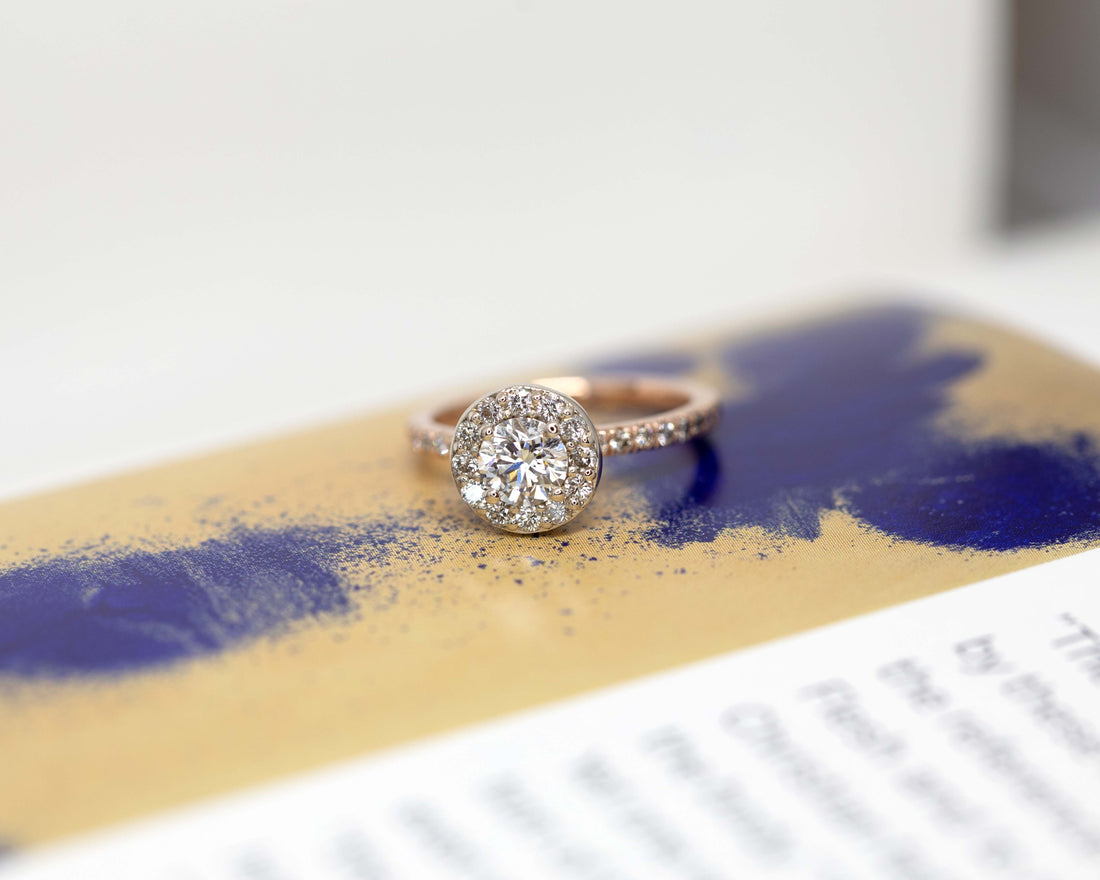 Rose Gold Round Diamond Engagement Ring