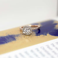 Rose Gold Round Diamond Engagement Ring