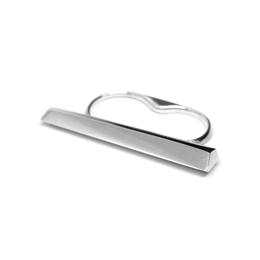 Silver Short Punch Ring