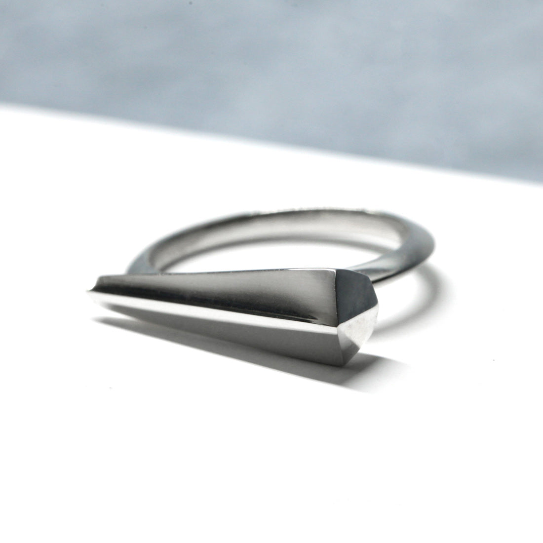 Silver Sharp Spine Ring