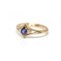 yellow gold sapphire engagement ring bena jewelry