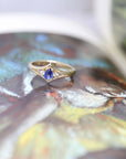 pear shape sapphire diamond bridal ring bena jewelry