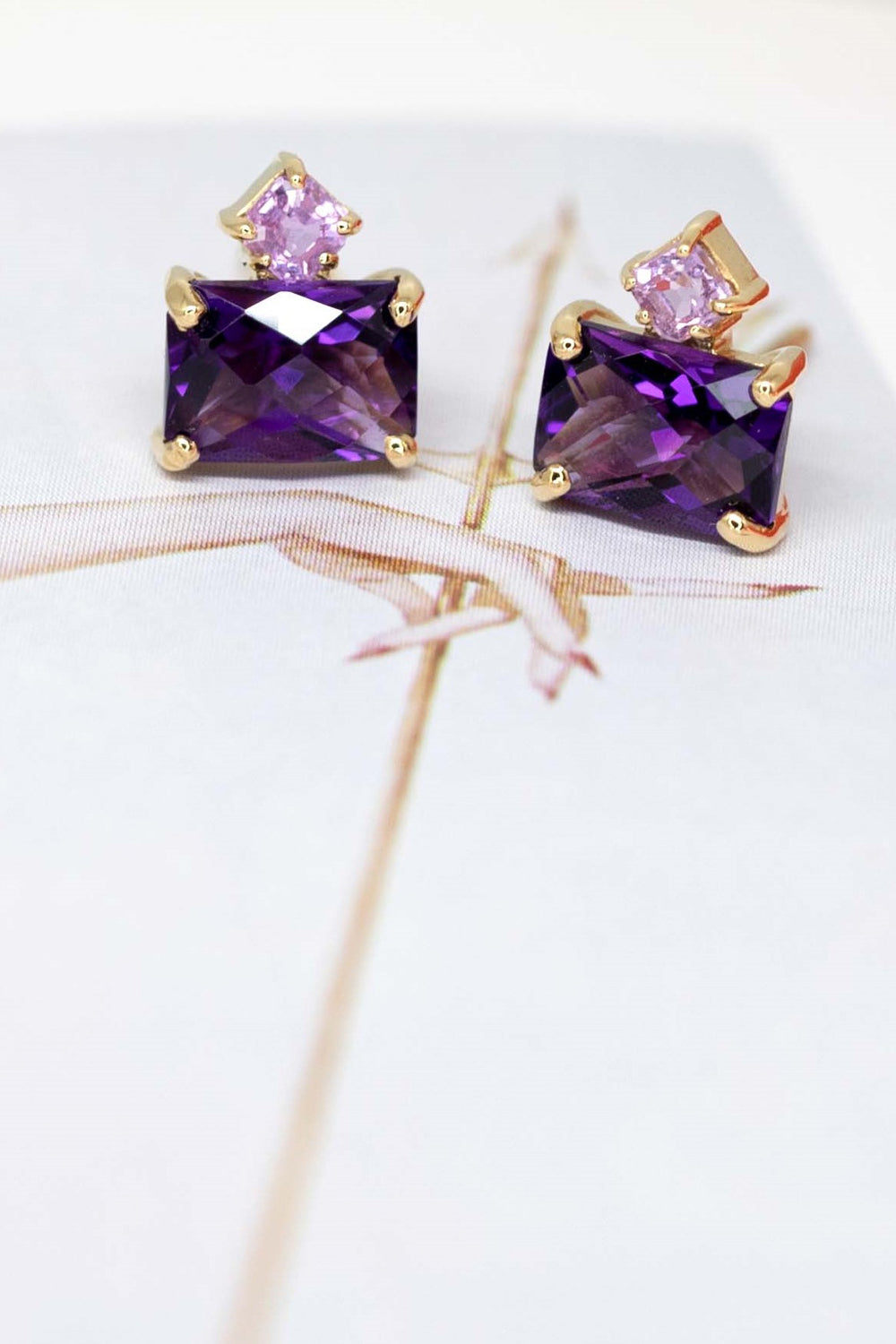 custom made fancy gemstone studs earrings bridal bena jewelry canada designer