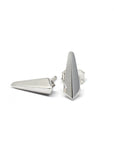white gold blade edgy stud earrings bena jewelry designer montreal canada