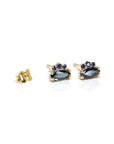 sapphire gemstone gold stud earrings bena jewelry designer