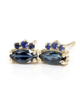 blue sapphire gemstone stud earrings made in montreal fine bena jewelry designer canada