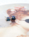 Marquise Shape Navy Blue Sapphire Dora Earrings