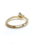 back view custom made yellow gold bridal ring montreal bena jewelry designer