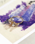 top view of bridal color gemstone bena jewelry ring designer ruby mardi montreal custom made diamond engagement ring