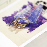 top view of bridal color gemstone bena jewelry ring designer ruby mardi montreal custom made diamond engagement ring