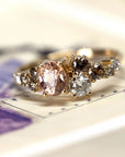 custom made montreal color gemstone bridal ring bena jewelry engagement ring brown diamond natural zircon gems montreal ruby mardi wedding rings