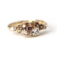 brown diamond natural zircon custom made bridal engagement ring ruby mardi montreal bena jewelry designer