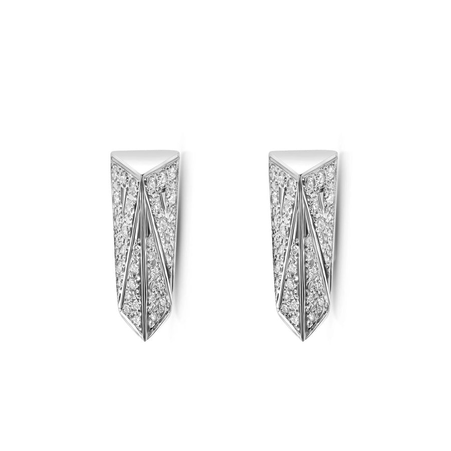 Bena Jewelry Statement Edgy Diamond Earrings White Gold Montreal Jewelry Designer Made in Canada