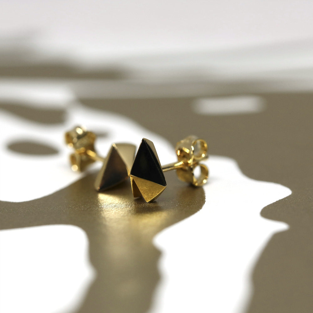 heart shape stud earrings bena jewelry edgy designer montreal canada