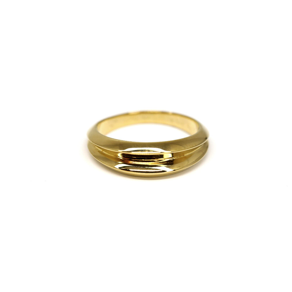 yellow gold edgy wedding band bena jewelry montreal designer bridal
