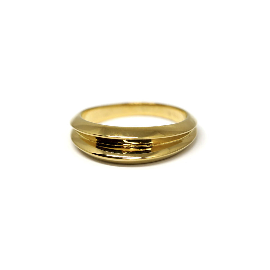 gap ring yellow gold edgy wedding band montreal bena jewelry designer