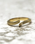 yellow gold open ring custom wedding band montreal bena jewelry