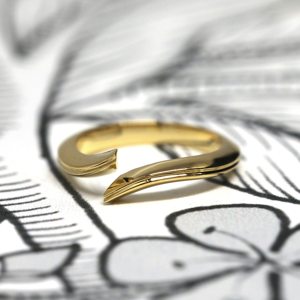 yellow gold bridal ring montreal engagement ring custom designer
