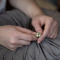 statement ring bena jewelry design lemon quartz square shape