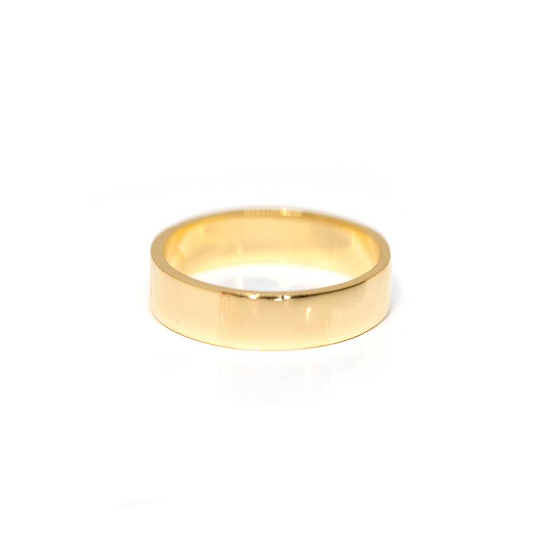 Flat Yellow Gold Men Band