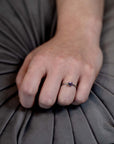 Magic Intense Purple Natural Sapphire Minimalist Gold Ring