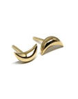 moon shape small gold earrings bena jewelry design