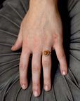 Opal & Chocolat Diamond Elena Yellow Gold Ring - 0.30 ct