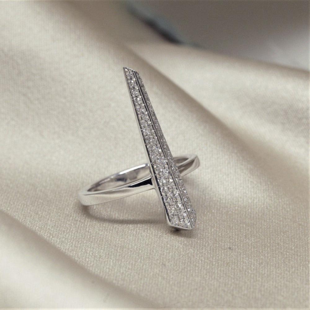 DIAMOND PIKE RING | 1st Eddition | White Gold Ring