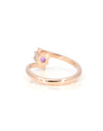 back view of rose gold kink ring made by bena jewelry in montreal on white background