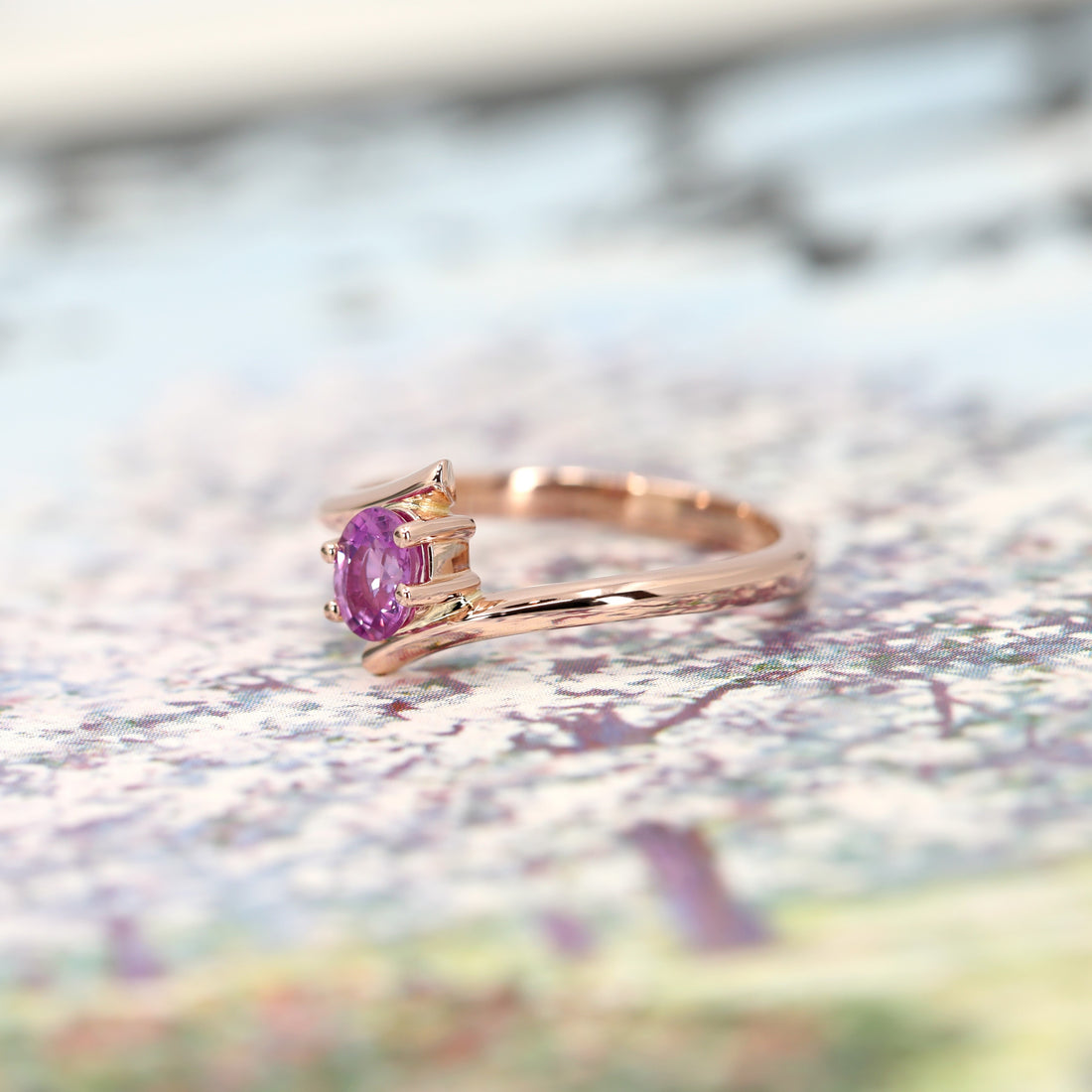 Pink sapphire rose gold store