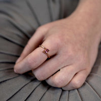 tourmaline rose gold bridal ring montreal bena jewelry