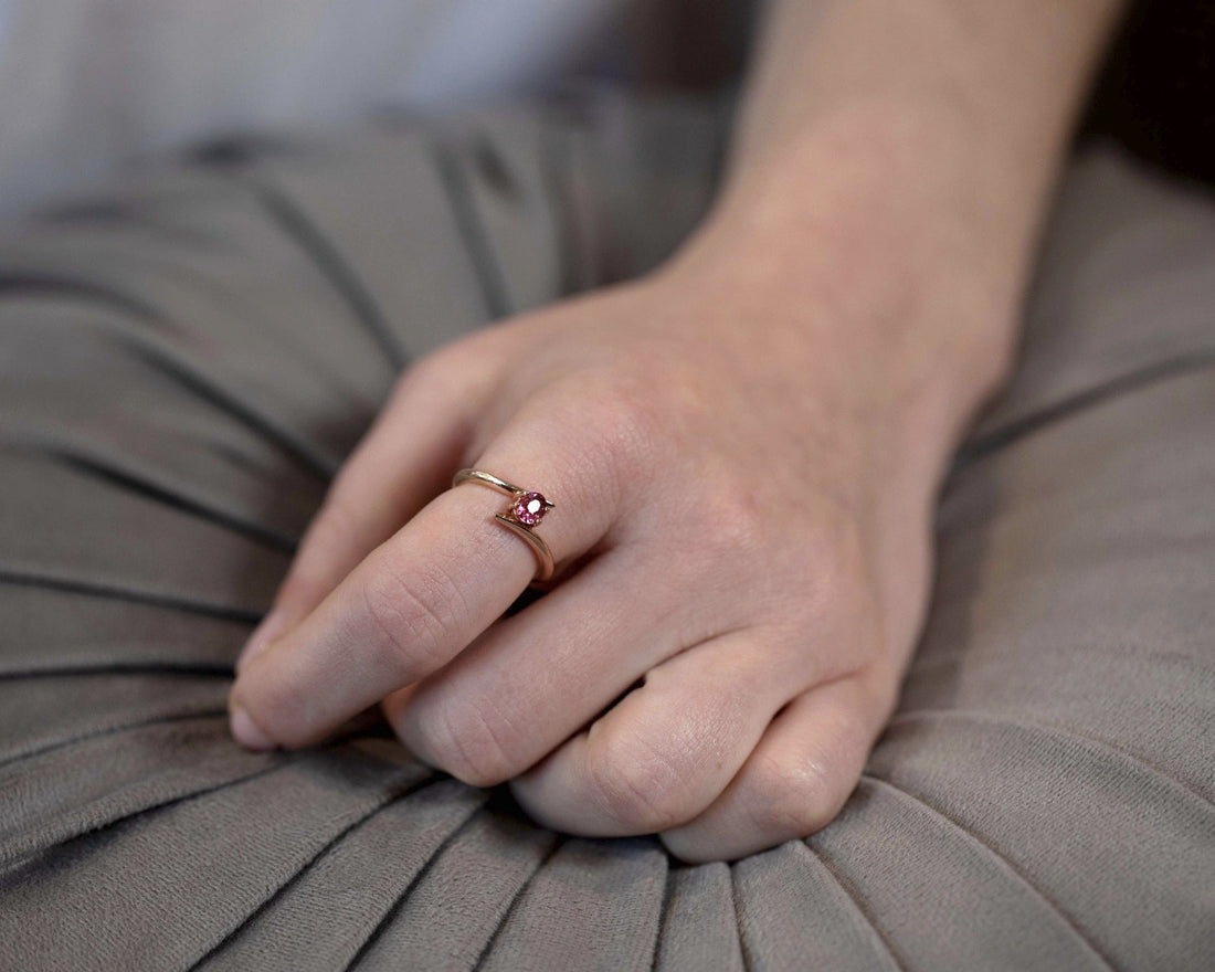 oval tourmaline rose gold engagement ring bena jewelry