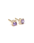 diamond purple sapphire gemstone bena jewelry studs earrings made in canada