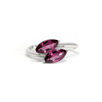 marquise shape rhodolite garnet toi et moi bena jewelry bridal ring