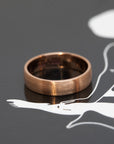 men wedding band rose gold mate finish montreal custom made bridal bena jewelry design in collaboration with boutique ruby mardi on black background
