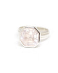 rose quartz silver ring made in montreal by bena jewelry designer