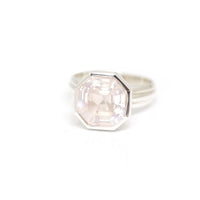 rose quartz silver ring made in montreal by bena jewelry designer