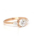 rose gold diamond bridal ring montreal bena jewelry custom made engagement ring