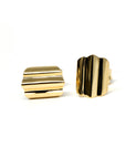 yellow gold edgy stud earrings bena jewelry minimalist desginer