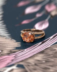 statement edgy rose gold engagement ring design susntone ring bena jewelry montreal canada jeweller