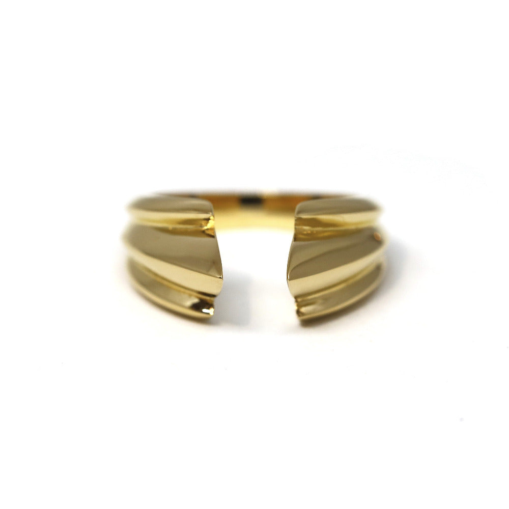 yellow gold full tidal bold edgy bena jewelry ring design