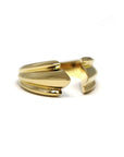 yellow gold statement unisex bold ring bena jewelry montreal designer