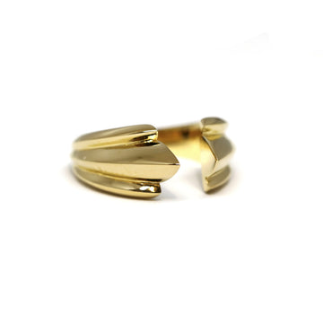 yellow gold statement unisex bold ring bena jewelry montreal designer
