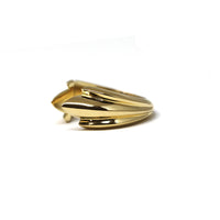 full tidal yellow gold unisex edgy ring bena jewelry