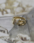 full tidal yellow gold ring bena jewelry designer montreal