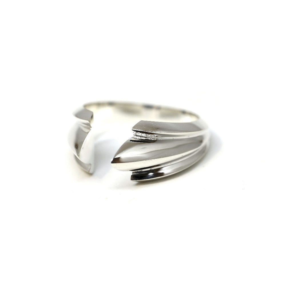 white gold open ring bena jewelry designer montreal canada