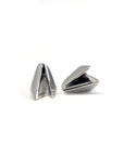 small edgy white gold stud earrings bena jewelry design montreal made fine jewellery