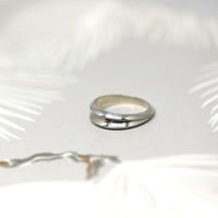 bena jewelry minimalist white gold wedding band montreal