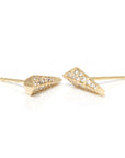 custom made edgy gold stud earrings bridal bena jewelry montreal designer